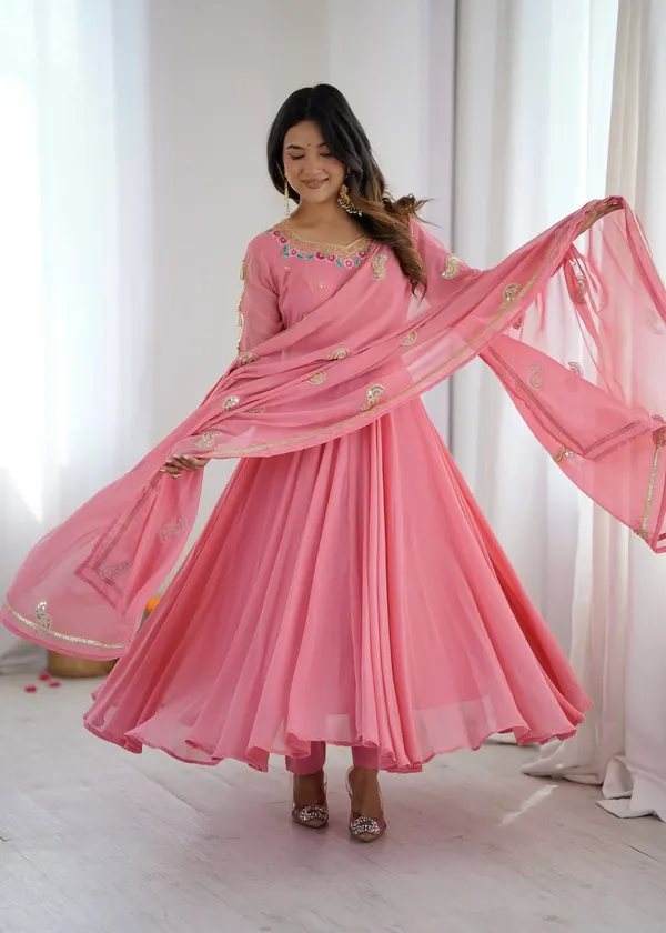 Pink_Georgette_Anarkali_Suit_For_Women