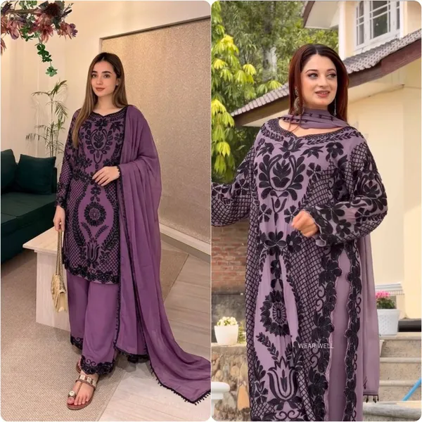 Purple_Georgette_Straight_Kurta_Set_For_Women