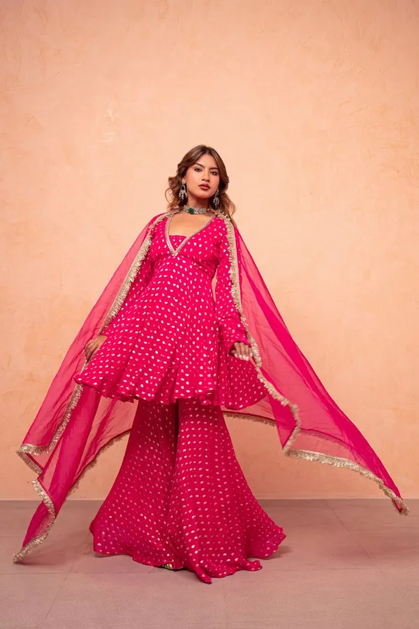 Pink_Georgette_Printed_Anarkali_Sharara_Suit_Set_For_Women