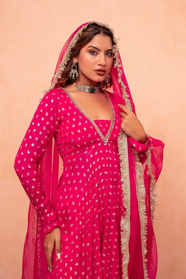 Pink_Georgette_Printed_Anarkali_Sharara_Suit_Set_For_Women