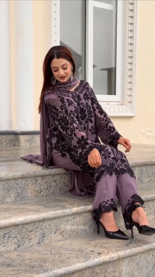 Purple_Georgette_Straight_Kurta_Set_For_Women