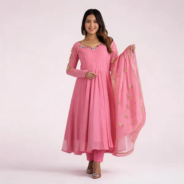 Pink_Georgette_Anarkali_Suit_For_Women