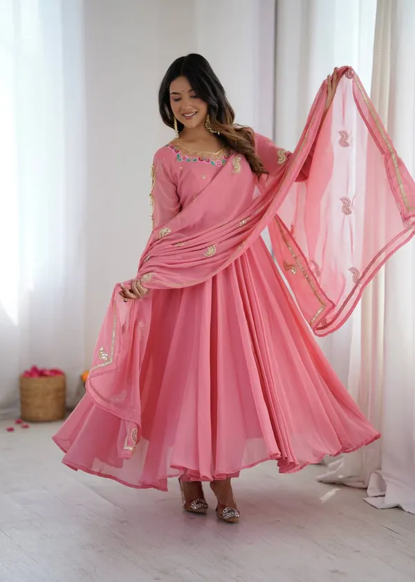 Pink_Georgette_Anarkali_Suit_For_Women