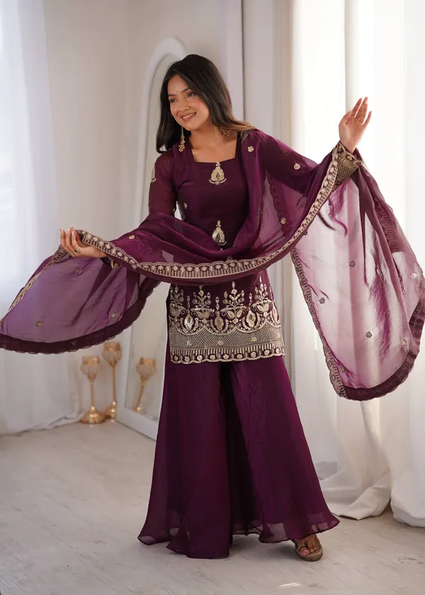 Maroon_Georgette_Embroidered_Ethnic_Suit_Set_For_Women