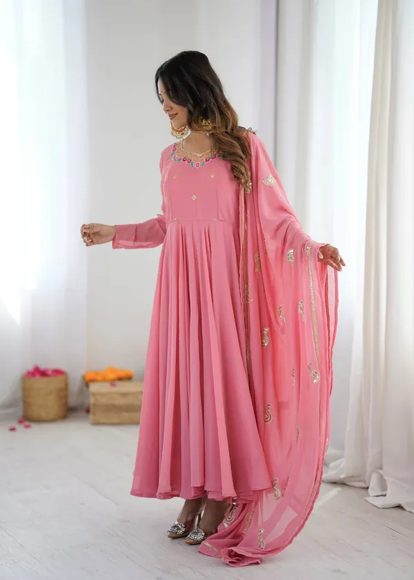 Pink_Georgette_Anarkali_Suit_For_Women