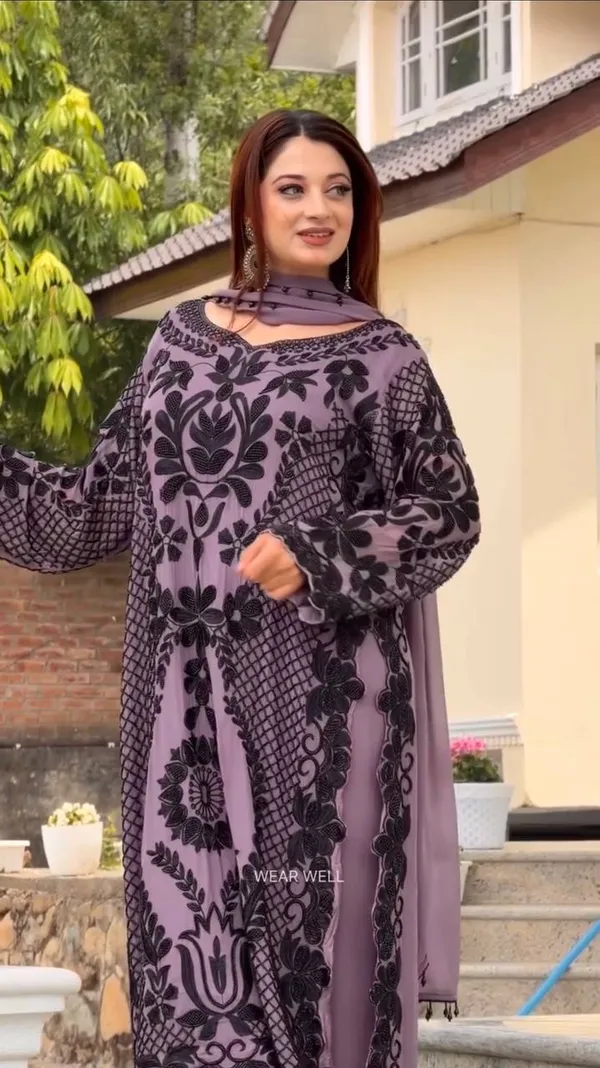 Purple_Georgette_Straight_Kurta_Set_For_Women