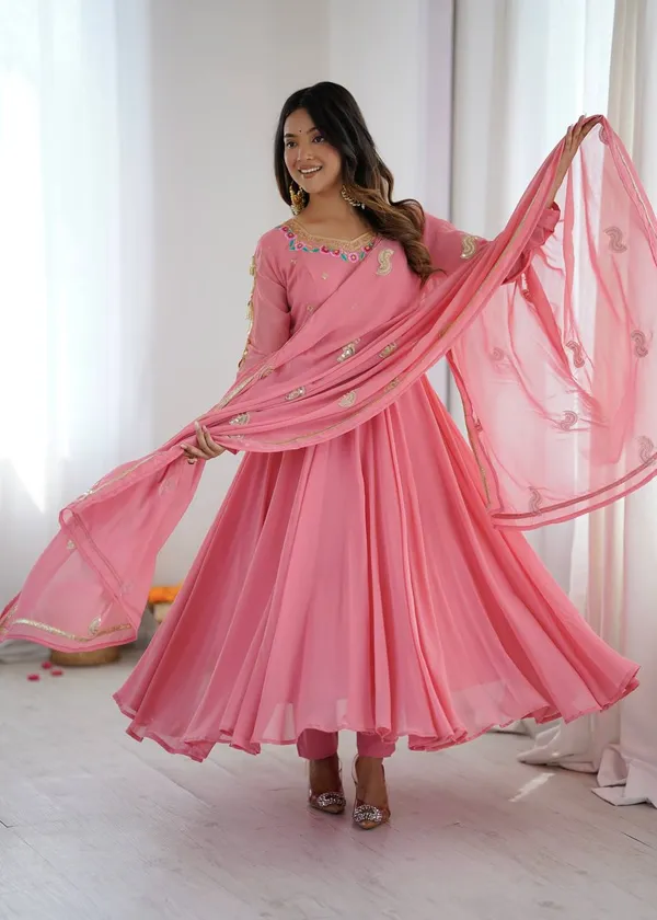 Pink_Georgette_Anarkali_Suit_For_Women
