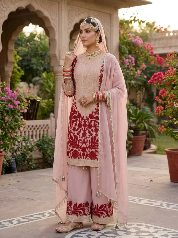 Pink_Georgette_Embroidered_Straight_Kurta_Set_For_Women