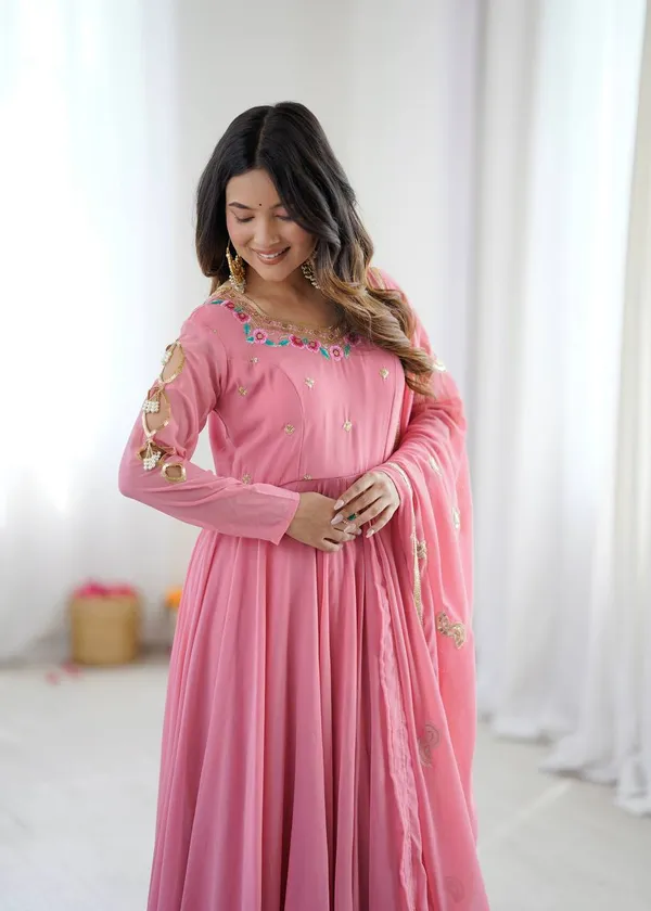 Pink_Georgette_Anarkali_Suit_For_Women