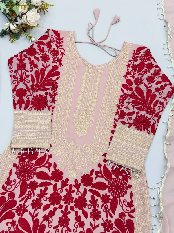 Pink_Georgette_Embroidered_Straight_Kurta_Set_For_Women