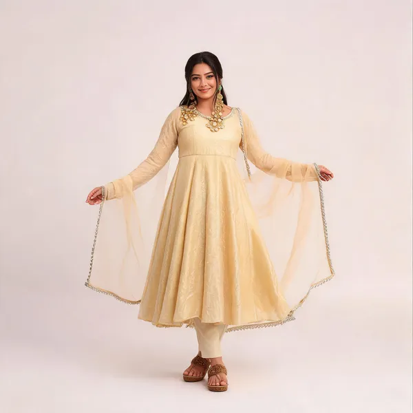 Cream_Georgette_Flared_Anarkali_Suit_For_Women