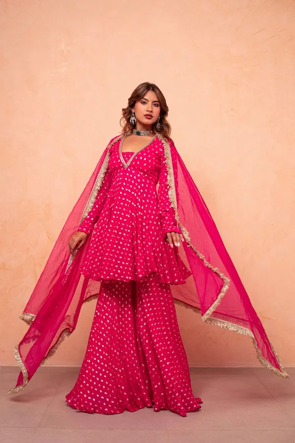 Pink_Georgette_Printed_Anarkali_Sharara_Suit_Set_For_Women