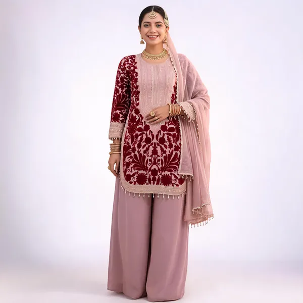 Pink_Georgette_Embroidered_Straight_Kurta_Set_For_Women
