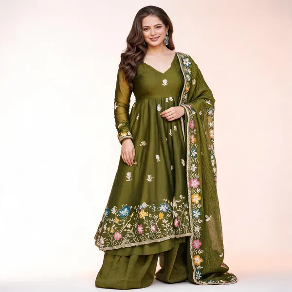 Olive_Green_Georgette_Embroidered_Anarkali_Suit_For_Women