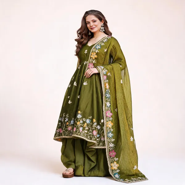 Olive_Green_Georgette_Embroidered_Anarkali_Suit_For_Women