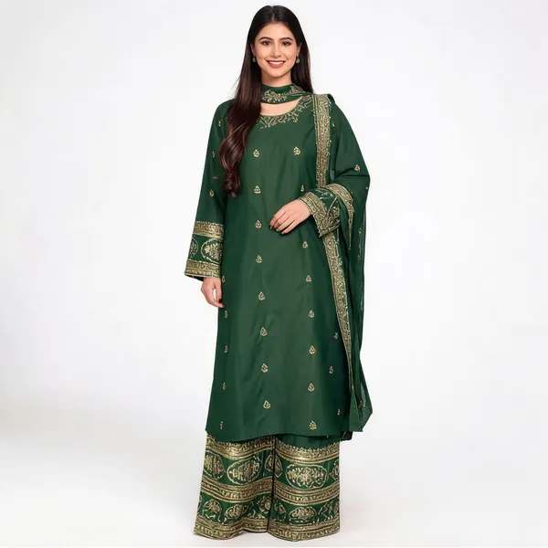 Green_Georgette_Embroidered_Straight_Kurta_With_Dupatta_For_Women