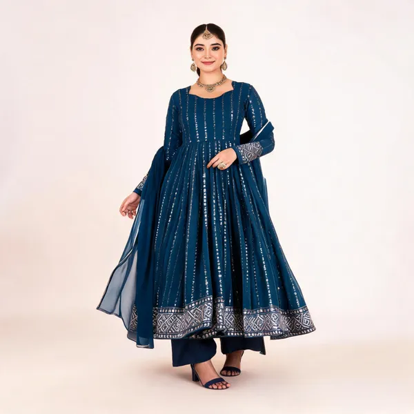 Navy_Blue_Georgette_Embellished_Flared_Anarkali_Suit_Set_For_Women