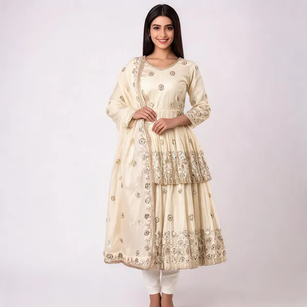 Cream_Georgette_Embroidered_Anarkali_Suit_With_Dupatta_For_Women