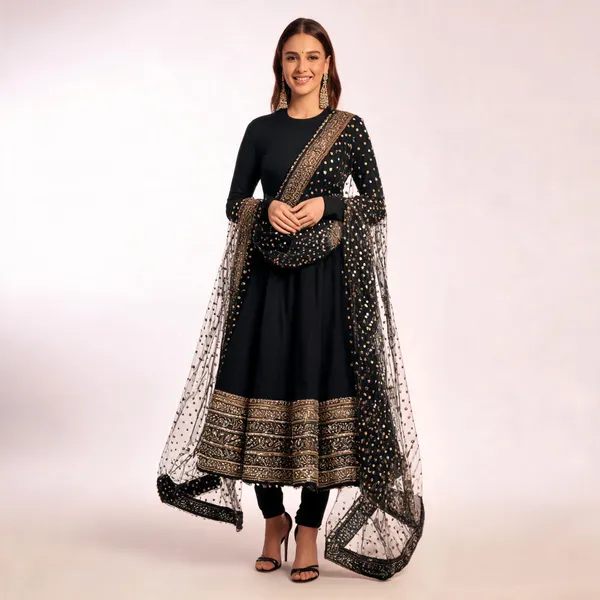 Black_Georgette_Embellished_Anarkali_Suit_For_Women