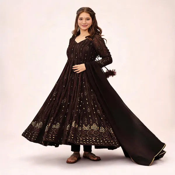 Black_Georgette_Embellished_Anarkali_Suit_Set_For_Women