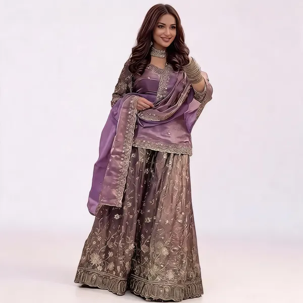 Purple_Georgette_Sharara_Set_For_Women