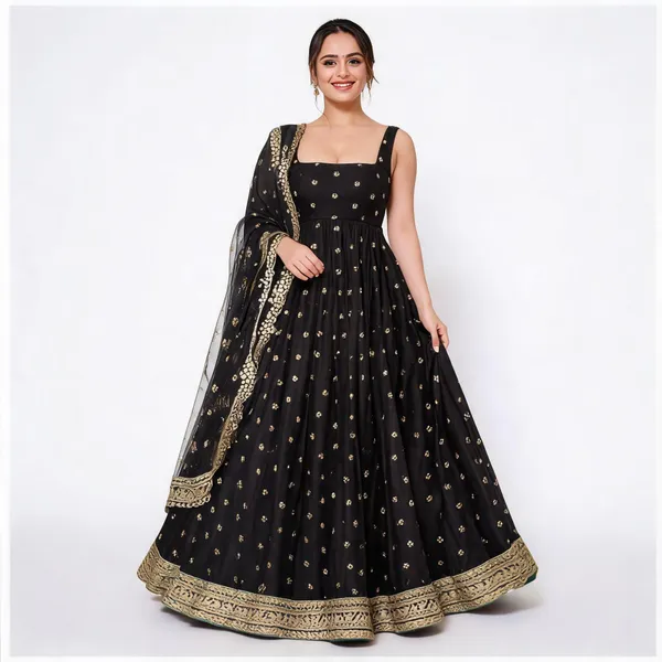 Black_Georgette_Embellished_Anarkali_Gown_For_Women