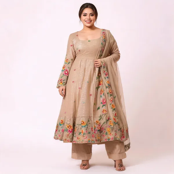 Beige_Georgette_Embroidered_Anarkali_Suit_Set_For_Women