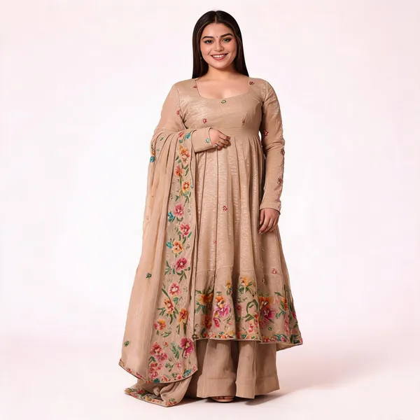 Beige_Georgette_Embroidered_Anarkali_Suit_Set_For_Women
