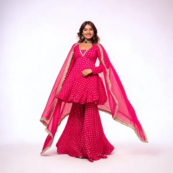Pink_Georgette_Printed_Anarkali_Sharara_Suit_Set_For_Women