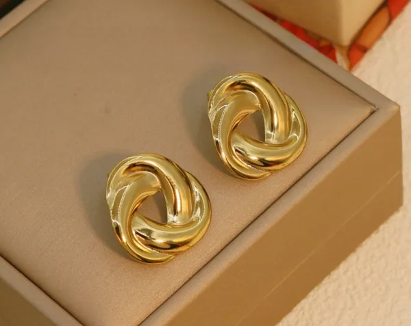 Gold_Tone_Intertwined_Knot_Earrings_for_Women