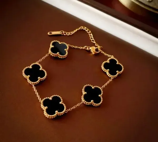 Gold_Tone_Black_Clover_Necklace_for_Women