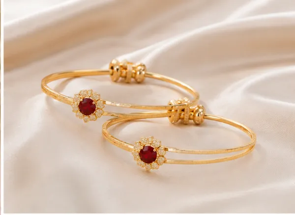 Gold_Tone_Red_Stone_Floral_Bangles_for_Women
