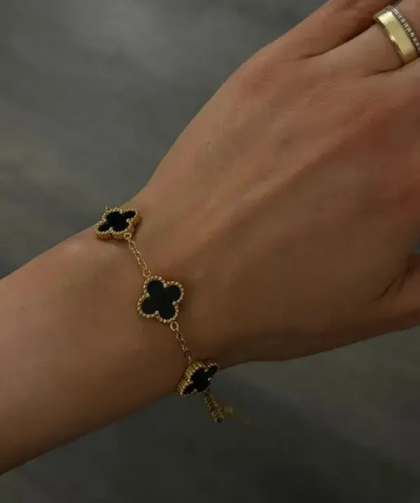 Gold_Tone_Black_Clover_Necklace_for_Women