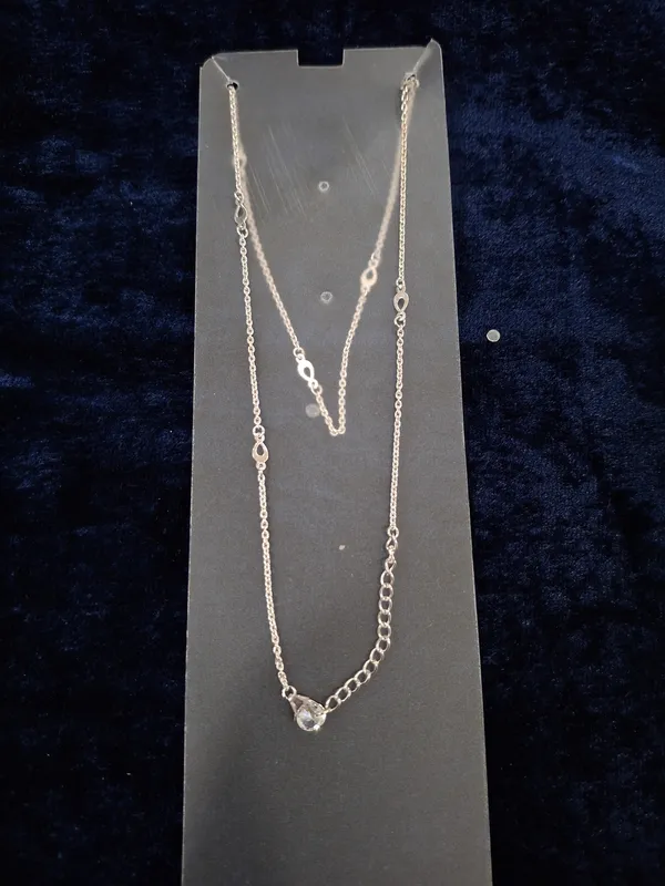 Silver_925_Diamond_Motif_Layered_Chain_Necklace_For_Women
