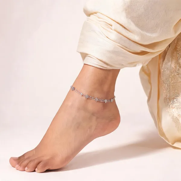 Silver_925_Floral_Embellished_Chain_Anklet_For_Women