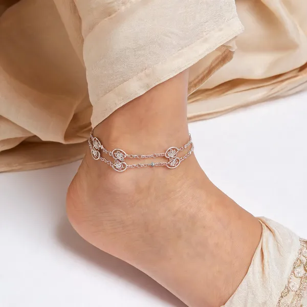 Rose_Gold_925_Silver_Hexagonal_Charm_Anklet_For_Women