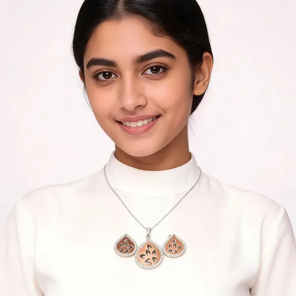 Silver_925_Floral_Geometric_Motif_Pendant_Set_For_Women