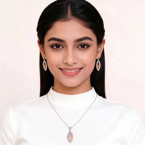 Silver_925_Open_Heart_Pendant_Set_For_Women