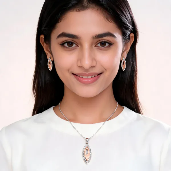Silver_925_Open_Heart_Pendant_Set_For_Women