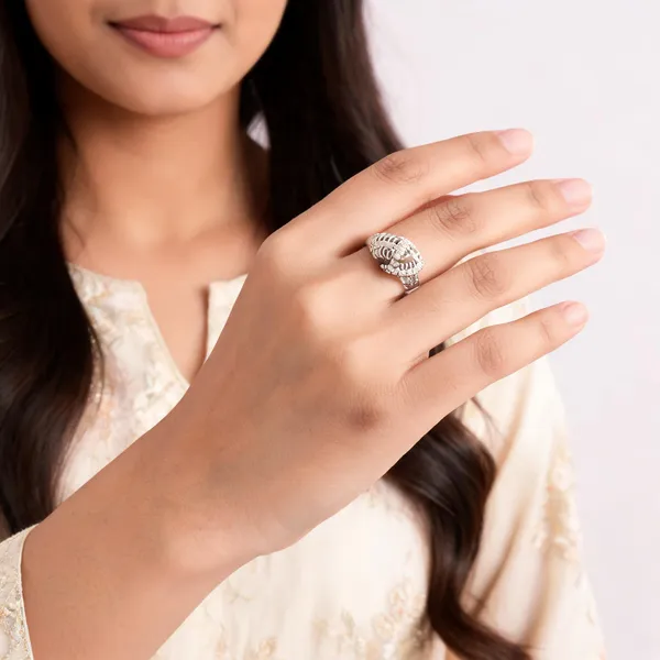 Silver_Tone_925_Silver_Ornate_Dome_Ring_For_Women