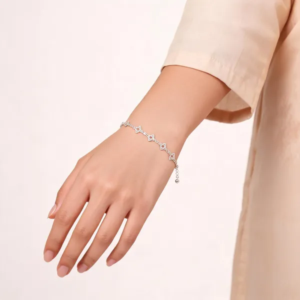 Silver_925_Silver_Leaf_Motif_Bracelet_For_Women