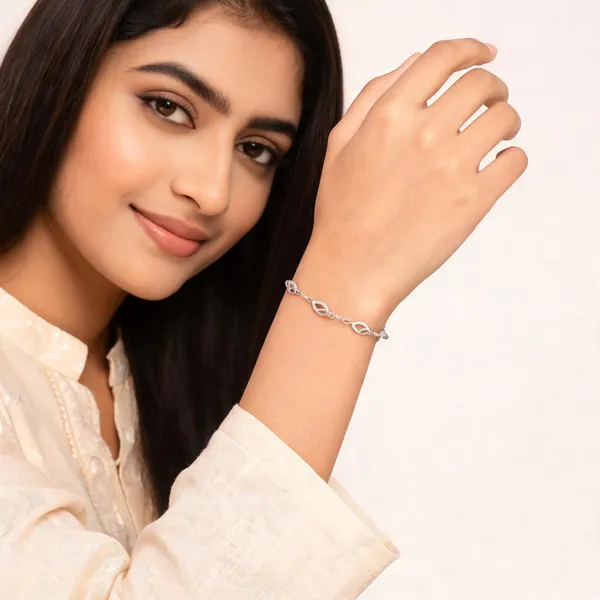 Gold_Tone_925_Silver_Oval_Link_Bracelet_For_Women