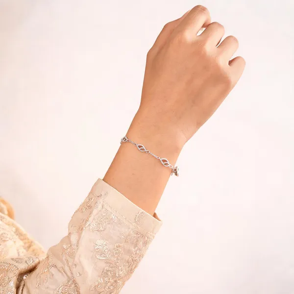 Gold_Tone_925_Silver_Oval_Link_Bracelet_For_Women