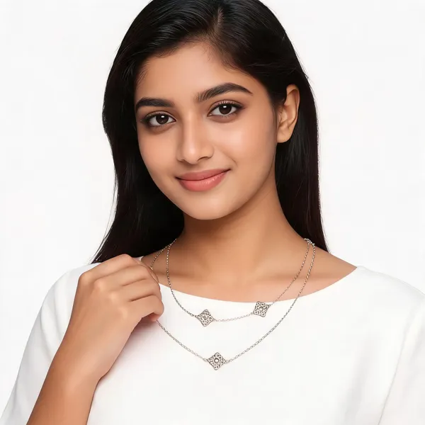 Gold_925_Silver_Layered_Chain_Necklace_For_Women