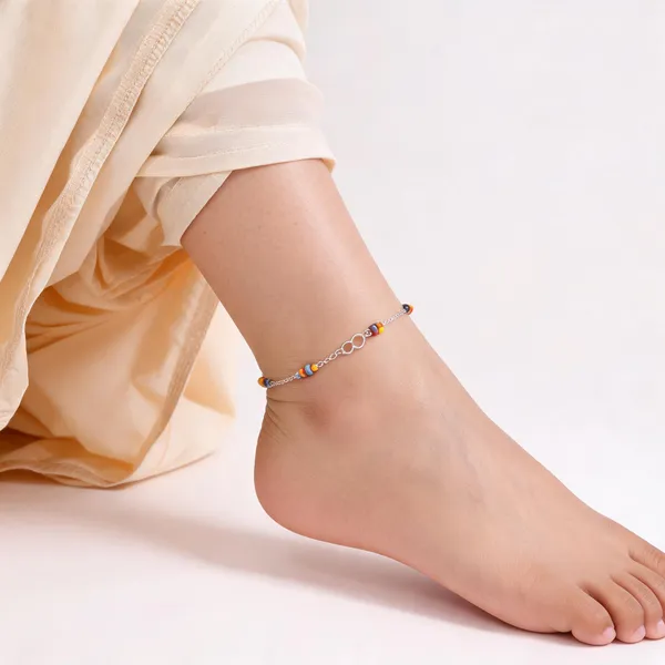 Silver_925_Silver_Geometric_Accent_Clasp_Anklet_For_Women