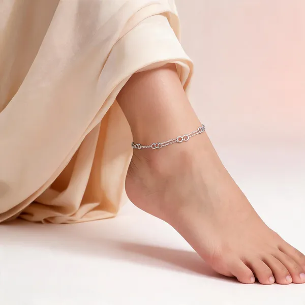 Silver_925_Sterling_Geometric_Charm_Anklet_For_Women