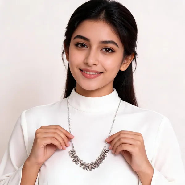 Silver_925_Sterling_Assorted_Stud_Chain_Necklace_For_Women