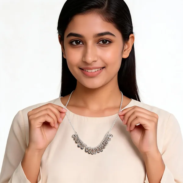 Silver_925_Sterling_Assorted_Stud_Chain_Necklace_For_Women