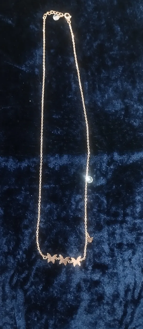 Gold_Tone_925_Silver_Rectangular_Charm_Chain_Necklace_For_Women