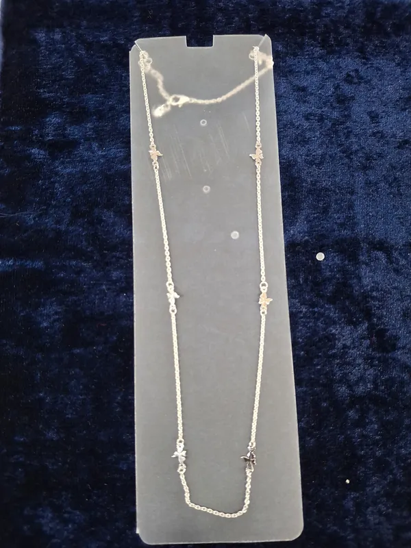 Silver_Tone_925_Silver_Floral_Charm_Chain_Necklace_For_Women